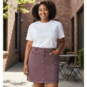 Vintage Y2K 2004 Corduroy Skirt Size 14‎ Gap Jeans A-Line Casual